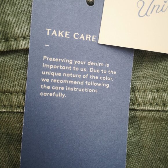 NWT Universal Thread Ladies Size 20W High Rise A-line Midi Green Jean Shorts - Picture 10 of 15